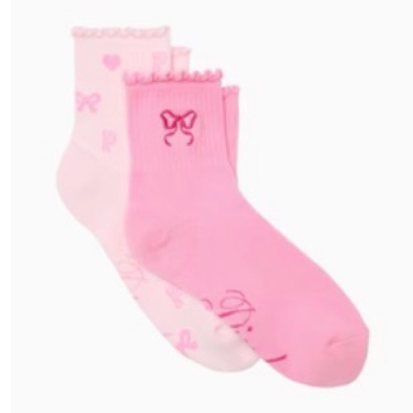 LoveShackFancy Other - LoveShackFancy X Pink 2-Pack Quarter Sock